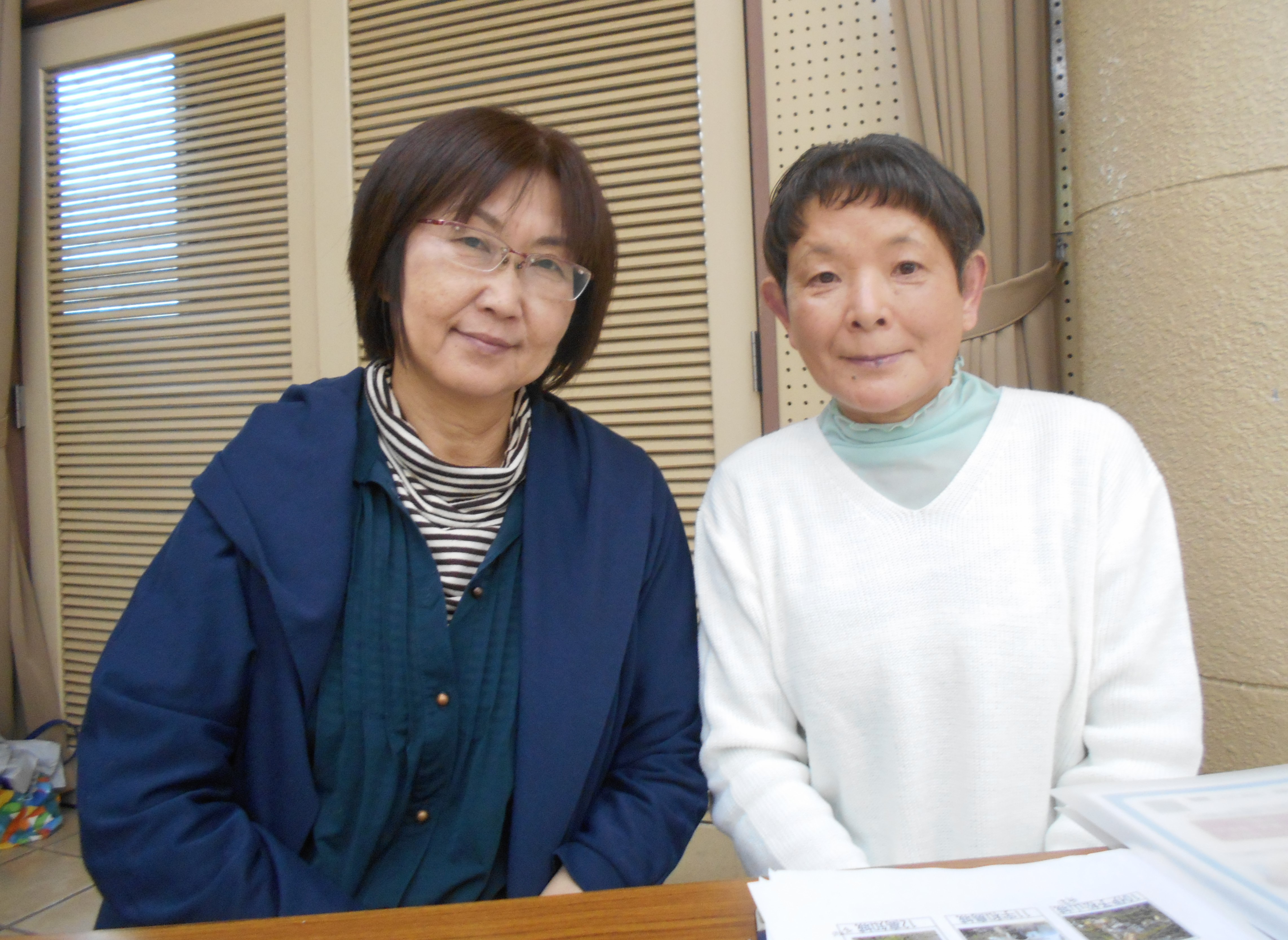 健康推進委員の安藤登美子さんと、柴田美恵子さん